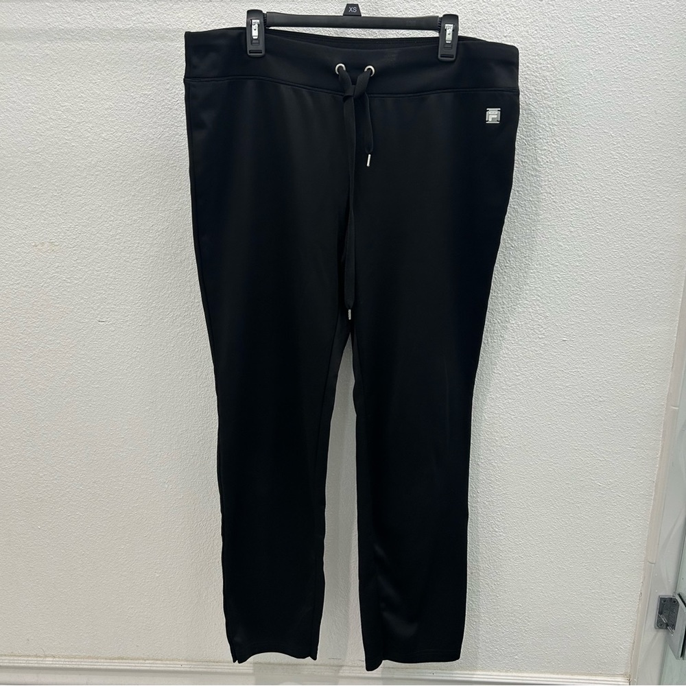 FILA SPORT Mens Size XL Athletic Black Polyester Sweatpants for Gym Workouts